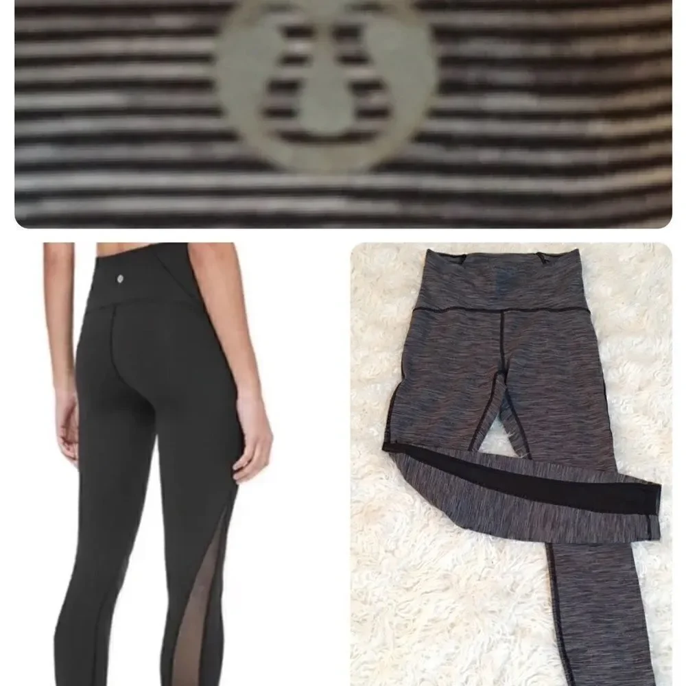 LULULEMON MESH BACK HIGH WAIST LEGGINGS